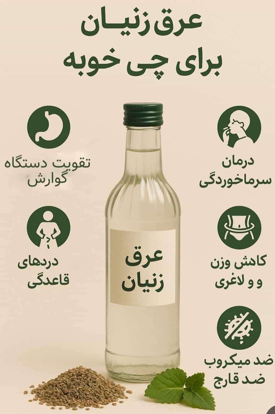 خرید عرق زنیان زیره + قیمت فروش استثنایی